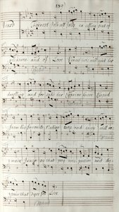 Partitura manuscrita de King Arthur, por Henry Purcell de Unknown